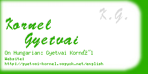 kornel gyetvai business card